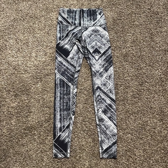 Lululemon Wunder Under Leggings Full-On Luon (Roll Down) Heat Wave White Black - Picture 8 of 11